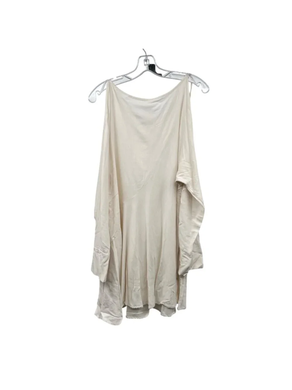 Free People Womens Shift Dress Long Cold Shoulder Sleeve Cream Size Large